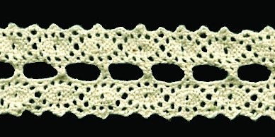 Мереживо в’язане, колір бежевий, ширина 25 мм, довжина 90 см