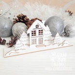Чипборд ScrapBox - 3d композиція Зимовий пейзаж Hd-015