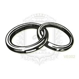 Акриловый штамп Lesia Zgharda Обручальные кольца VE002a, размер 3,2х1,5 см