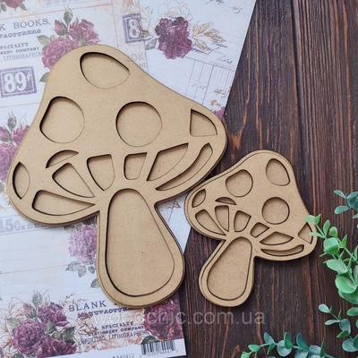 Заготовка артборд Гриб великий від WOODchic, 16x20см, мдф 3м