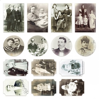 Аркуш висічок від 7 DOTS STUDIO - Cold Country - Elements 12x12- 30x30 см