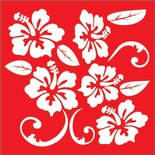 Трафарет - Цветы1, 18*18см