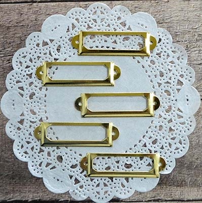 Рамки металлические декоративные - Золото, 5 шт.