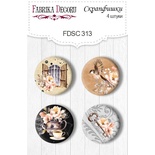 Скрапфишки 4шт. Набор 313, Sentimental Story, ТМ Фабрика Декору