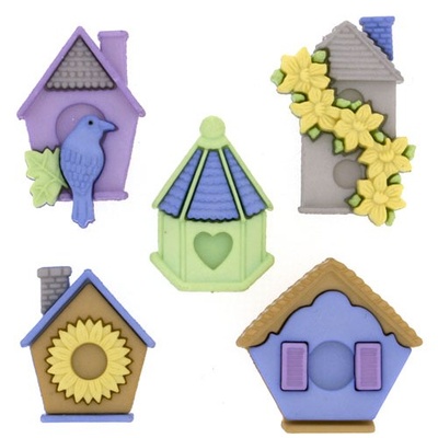 Набір декоративних ґудзиків Dress It Up - Feather Nest