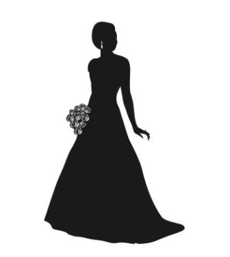 Акриловый штамп Wedding Stamp VE006b Невеста, размер 1,8*2,9 см