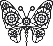 Ніж для вирубки від Cheery Lynn Designs - Gears Butterfly (Steampunk Series)