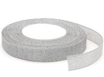 Стрічка металізована, колір срібло, ширина 12 мм, довжина 90 см
