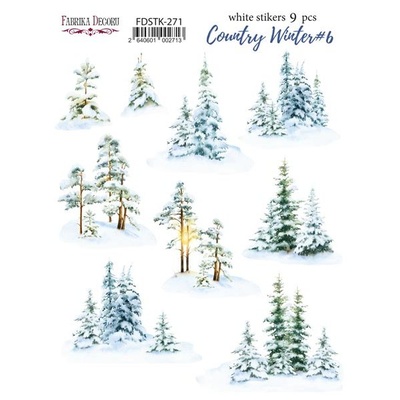 Набір наліпок (стікерів) 9шт. Country winter #271