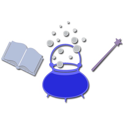 Ніж для вирубки Crafty Ann - Halloween Set 2 (Caldron, Magic Book, Wand)