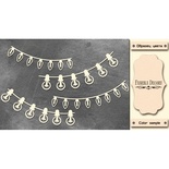 Набір чіпбордів Гірлянди з лампочок 370, колір молочний, ТМ Фабрика Декору