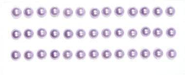 Клейові половинки перлин від ScrapBerryʼs "Бузкові", 6 мм, 39 шт.