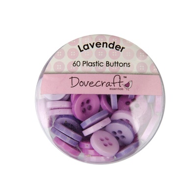 Набор пуговиц от Dovecraft - Lavender, 60 шт