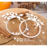 Чипборд ScrapBox - Шейкер "ялинкова прикраса" з гостролистом 2шт. Hh-138