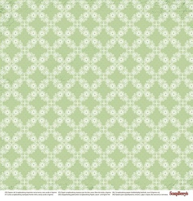 Папір для скрапбукінгу від ScrapBerryʼs - Шеббі Котики - Картки 1, 1 аркуш, 30,5x30,5см, 190 г/м², двосторонній