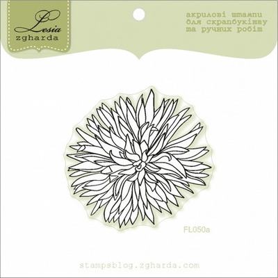 Акриловий штамп Lesia Zgharda FL050a квітка, розмір 5,2x5см