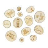 Набір дерев’яних прикрас Studio Calico - Sundrifter Laser - Cut Wood Veneer Shapes - Phrases