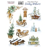 Набір наліпок (стікерів) 9шт. Country winter #268