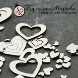 Білий чіпборд від Бумага Марака - "Набір "Конфеті Сердечки" №2