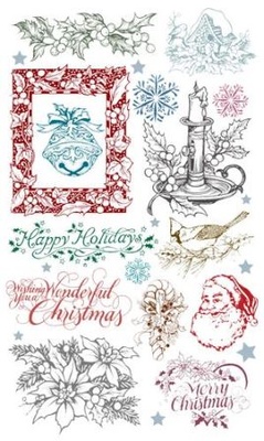 Набор натирок 12*20см Рождество-1 от ScrapBerry's