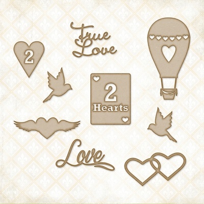 Чипборд Blue Fern StudiOs-2 Hearts Set