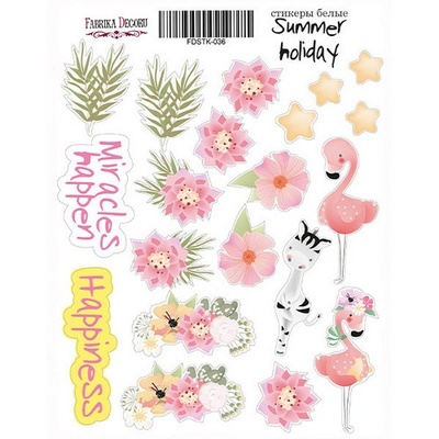 Набір наліпок (стікерів) 036 - Summer holiday, ТМ Фабрика Декору