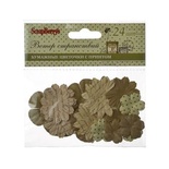 Набір паперових квіточок: 25мм, 30мм, 38мм, "Вітер мандрівʼ", 24шт.