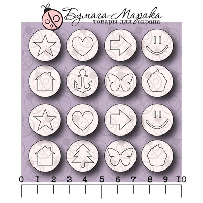 Білий чіпборд, Bingo-фішки, cbw-005