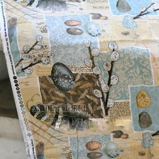 Хлопок Ранняя весна, крупный рисунок, размер:50х55см