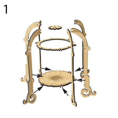 Декоративна клітка Завитки - M 051, ТМ Фабрика Декору