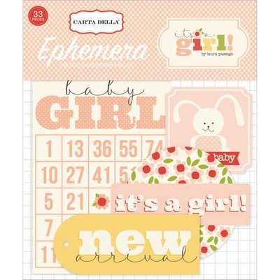 Высечки Carta Bella - It's a Girl - Ephemera Cardstock Die-Cuts
