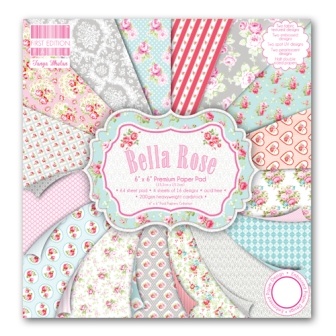 Набір паперу First Edition - Bella Rose, 15x15см, 16 аркушів