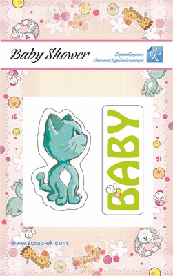 Епоксидні наклеєчки з котиком від Евгенія Курдібановська ТМ - Baby Shower