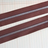 Тасьма з блискавкою Zipper Trim - Earth Brown, колір коричневий, ширина 13 мм, довжина 90 см