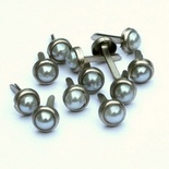 Набір брадсів Eyelet Outlet - Pearl Brads Gray/Silver, колір сірий, 5 мм, 10