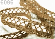 Мереживо бавовняне, колір бежевий пісочний, ширина 18мм, 90см