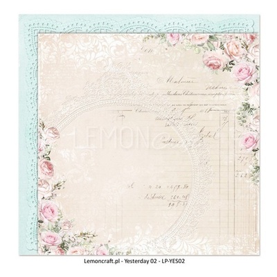 Аркуш двостороннього паперу для скрапбукінгу від LemonCraft - Yesterday 02