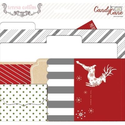 Мини-папки Teresa Collins - Candy Cane Lane - File Folders