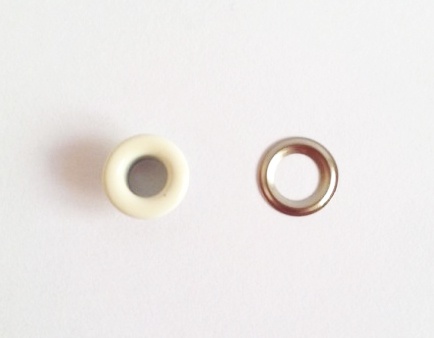 Набор люверсов с кольцом от ScrapEgo - "Молочный", 30 шт