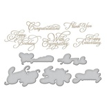 Пластини для фольгування від Spellbinders - Elegant Occasion Sentiments