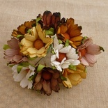 Ромашки, мікс кольорів (осінні відтінки), 45мм, 5шт.