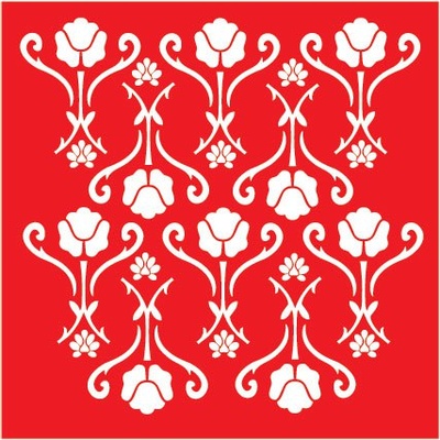 Трафарет - Цветы3, 18*18см