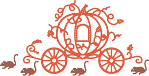 Ніж для вирубки від Cheery Lynn Designs - Pumpkin Carriage with Mice