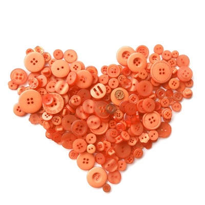 Набор декоративных пуговиц от ScrapEgo - Оранжевый микс. В наборе 40 штук. Материал: пластик. Не содержат вредных веществ, без никеля. Можно стирать.