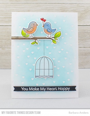 Гумовий штамп My Favorite Things - BG ScatteRed Hearts Background