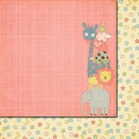 Лист двусторонней скрапбумаги от Fancy Pants Paper - Baby Mine How Tall