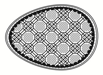 Акриловый штамп SW001a Пасхальное яйцо, размер 4,3 * 6 см