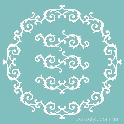 Чипборд от Вензелик - Набор рамка + вензель 15, 123x128 мм, размер: 123x128 мм