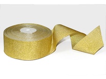 Лента металлизированная, цвет золото, ширина 25 мм, длина 90 см