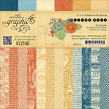 ЦЕНА СНИЖЕНА! Набор скрапбумаги Graphic 45 - World's Fair - Patterns & Solids Pad, 15х15 см, двусторонняя, 12 листов